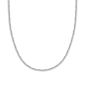 S925 Sterling Silber Perlen Halskette fuer Damen und Herren minimalistische Kette.