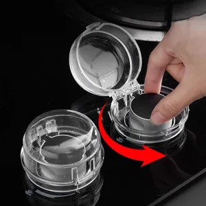 Couvercle de Protection de Bouton de Cuisinière à Gaz Transparent Protection de Sécurité Enfant Cuisine Résistant à l'Huile