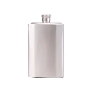 Stainless steel pocket hip flask 304 metal portable liquor bottle for outdoor travel hiking.