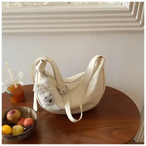 Borsa a tracolla hobo da donna di grande capacità, elegante e moderna borsa a sacco minimalista.