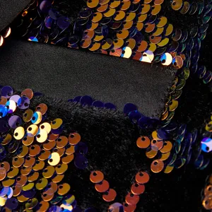 Men's luxury sequin velvet suit jacket detail view, perfect for party and wedding events.