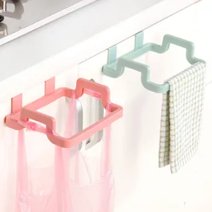 Soporte Colgante para Bolsa de Basura de Cocina Puerta de Gabinete Estante de Basura de Plástico Organizador de Almacenamiento para Cocina en Casa Soporte para Bolsa de Basura