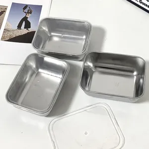 Edelstahl Frischhaltedose mit Deckel Kuehlschrank Aufbewahrungsbox Vorratsdose Bento Box Organizer