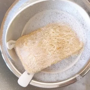Natürlicher Luffa Spülschwamm mit Griff Küchenreinigung umweltfreundlicher Topfreiniger