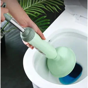 Heavy Duty Toilet Plunger Vacuum Air Pressure Drain Unclogger Tool For Bathroom Kitchen Sink Plastic Pump Cleaner