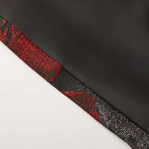 Gros plan détail de veste de costume décontracté rétro jacquard pour hommes tissu.