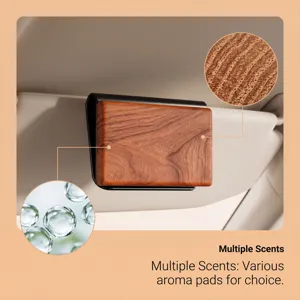 Car air freshener wood grain sun visor aromatherapy clip long lasting fragrance interior decor