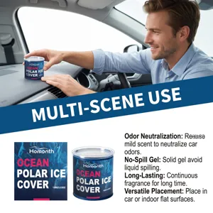 HOMONTH car air freshener solid gel long-lasting ocean scent odor neutralizer for auto.