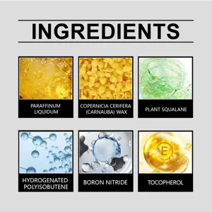 Detailed ingredient infographic showcasing natural cosmetic extracts and active grooming formulas.