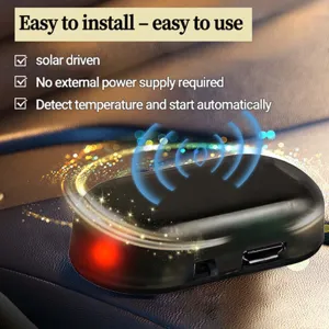 Car solar snow remover and defroster, solar driven, automatic temperature detection device.