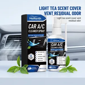 HOMONTH Car Air Conditioner Cleaner Spray Light Tea Scent Vent Odor Eliminator 60ml