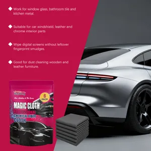 RAYHONG Panno in Microfibra 6 Pezzi per Interni Auto Vetri di Finestre e Schermi Antipolvere