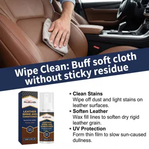 HOMONTH leather cleaner and conditioner spray 100ml for car seats and furniture maintenance.