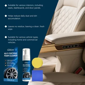 Homonth multi-functional foam cleaner for car interior seats dashboards and door panels.
