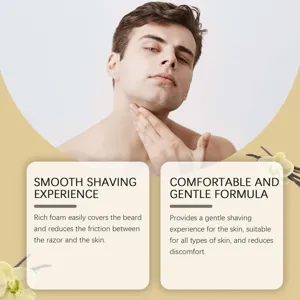East Moon savon à raser homme vanille mousse douce rasage lisse pour soin peau 1pc