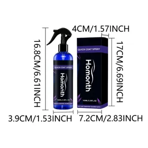 HOMONTH spray revestimiento de vidrio 100ml para parabrisas de coche impermeable polvo claro.