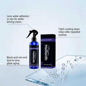 HOMONTH spray revestimiento de vidrio para coche 100ml repelente de lluvia proteccion polvo.