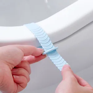Levantador de Tapa de Inodoro de Silicona Portátil Levantador de Cubierta Antisuave Asa de Asiento de Inodoro Sanitaria Accesorios de Baño