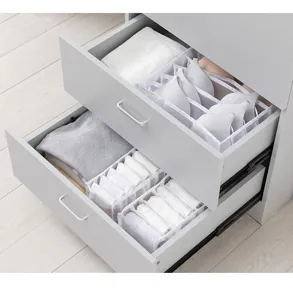 Pratico organizer per cassetti in rete pieghevole per biancheria intima, reggiseni e calzini.