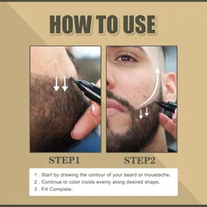 East Moon penna riempimento barba uomo impermeabile guida styling baffi cura dettaglio