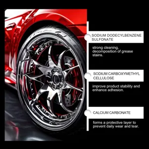 Crema professionale per la cura dei cerchi auto con potenti ingredienti di pulizia e protezione.