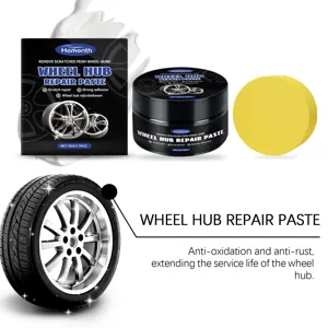 Set pasta per riparazione mozzo ruota auto con spugna per rimozione graffi e forte antiruggine.