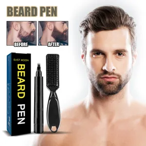 Penna Riempitiva per Barba da Uomo Kit Pennello per Styling Baffi Impermeabile Strumento per la Cura della Barba