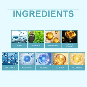 GleamXi scalp and beard care cream ingredient details highlighting nourishing gentle formula.
