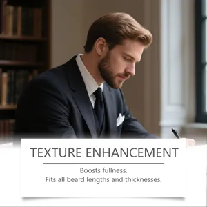 Beard care essential oil for daily softening and care, suitable for all men's beard lengths.