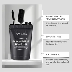 East Moon men's beard enhancement pencil kit with brush and sharpener for hair grooming.
