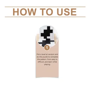 Wooden puzzle toy detail view showing step-by-step instructions for kids logical thinking.