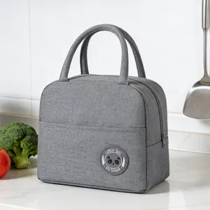 Portable Insulated Lunch Bag Oxford Cloth Thermal Cooler Tote Bag Waterproof Bento Box Pouch For Work School Picnic Outdoor Travel