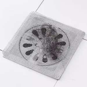 Disposable floor drain sticker hair catcher mesh filter for bathroom sink and kitchen