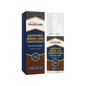 Hommonth leather shine and conditioner spray bottle with packaging box for car seats.
