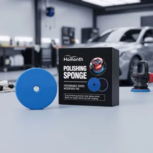 Tampon Éponge de Polissage de Voiture en Mousse de Polyuréthane pour Polisseuse Rotative Outil d'Entretien de Peinture