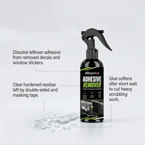 Hikmarion adhesive remover spray 100ml for car paint and glass window decals cleanup tool.