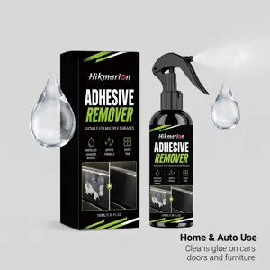 Hikmarion adhesive remover spray for cars and home. 100ml effective glue cleaner for multiple surfaces.