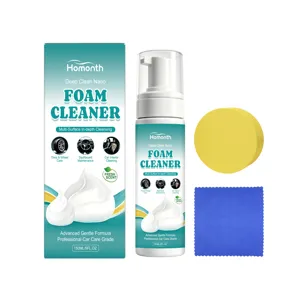 HOMONTH 150ml Auto Innenraum Schaumreiniger Set mit Schwamm und Mikrofasertuch zur Tiefenreinigung.