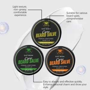 Bálsamo para barba de hombre EASTMOON nutritivo e hidratante con tres aromas.