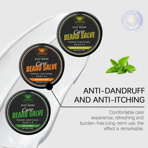 Bálsamo para el cuidado de la barba de hombre 50g nutritivo hidratante para aseo diario.