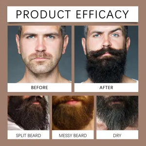 Beard care oil detail efficacy comparison showing smooth and healthy beard results for men.