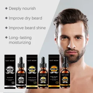 East Moon Herren Bartoel Set feuchtigkeitsspendend pflegend Bartpflege 30ml 3 Stueck