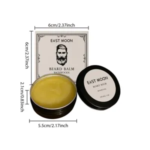 EAST MOON Men's Beard Balm Natural Nourishing Grooming Wax 30g Detail Display View