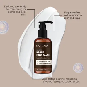 East Moon Bart Gesichtsreinigung 100ml, sanfter Reinigungsschaum für Bart und Gesichtshaut.