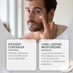 Men concealer moisturizing cream for face makeup, long-lasting hydrating and smooth cover.