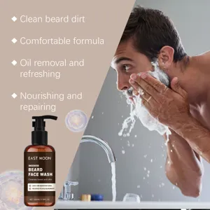 EAST MOON Herren Bartshampoo 100ml Sanfte Reinigung Erfrischend Feuchtigkeitsgesichtspflege