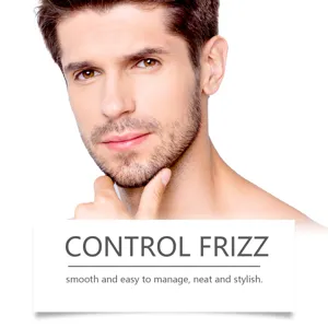 Men's beard care balm detail showing smooth and easy styling for neat facial hair.