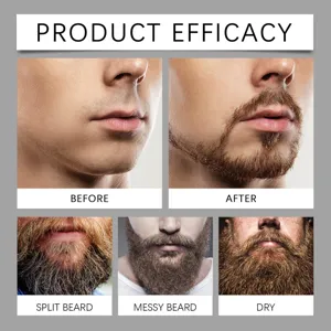 Professional beard care efficacy comparison chart for smoother facial hair grooming.