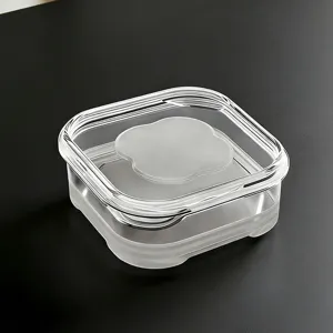 Transparenter Kunststoff Frischhaltedose mit Deckel fuer Kuehlschrank und Kuechenorganisation