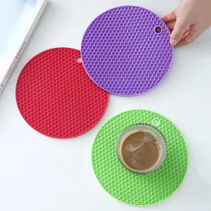 Silicone Honeycomb Insulation Mat Heat Resistant Table Mat Non-Slip Kitchen Coaster Bowl Mat Nordic Style Placemat